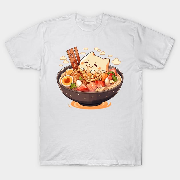 cat ramen T-Shirt by enzo studios